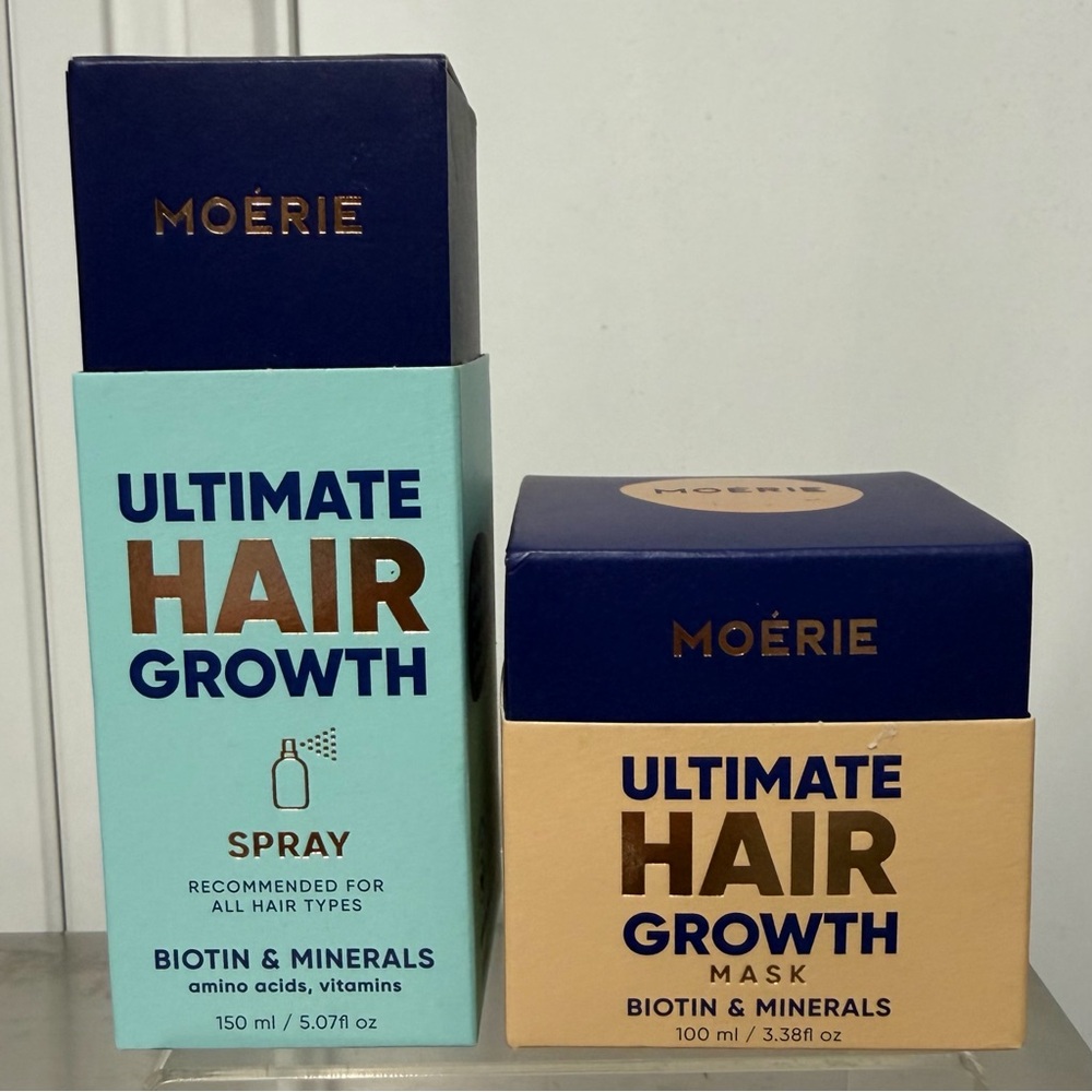 Moerie ULTIMATE HAIR GROWTH Spray & Mask w/ Biotin & Minerals - NEW in Box *READ